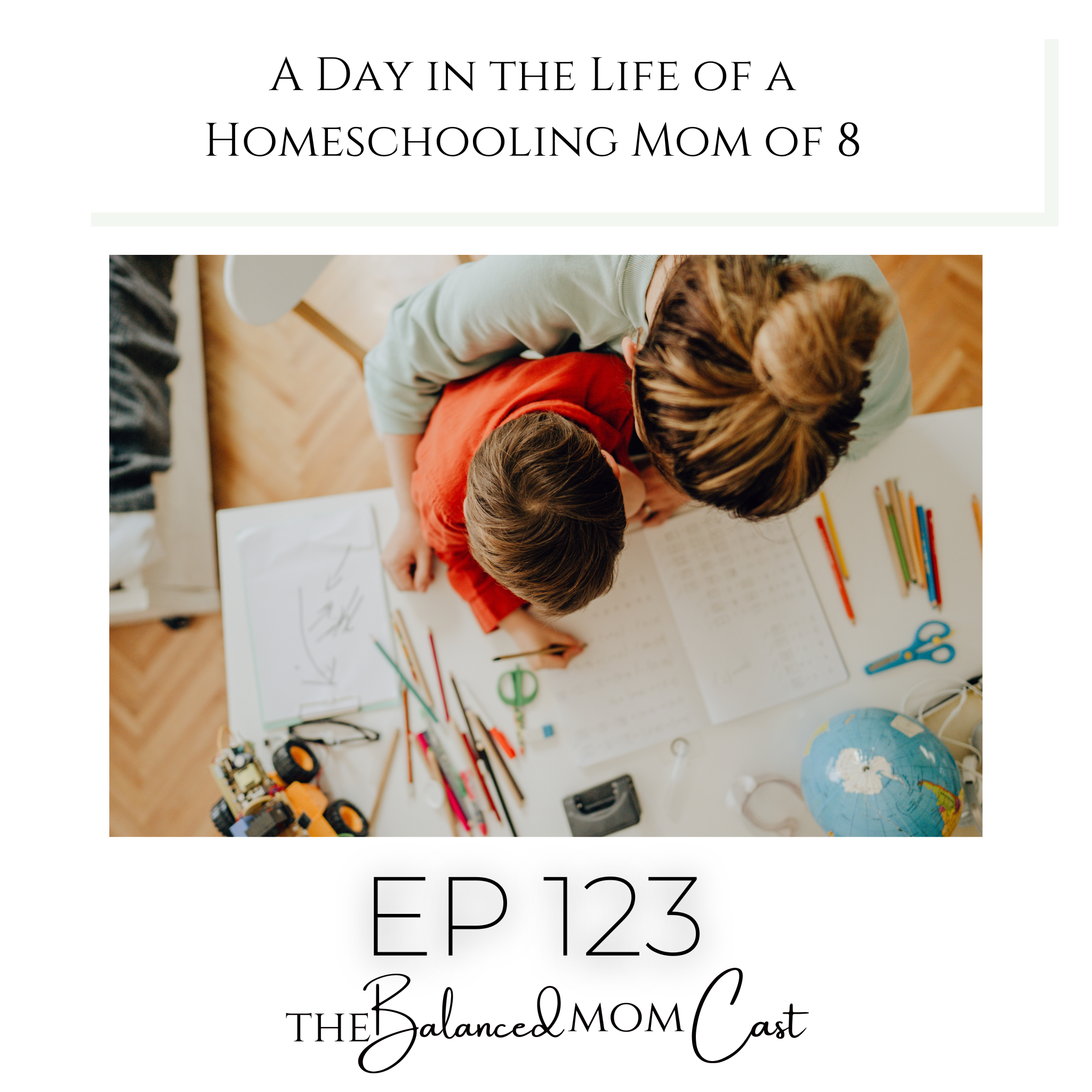 Ep 123: A Day in the Life of a Homeschooling Mom of 8